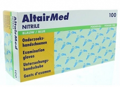 Altairmed Nitrile Handschoenen Ongepoederd Blauw Xs