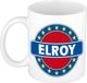 Bellatio Decorations Elroy voornaam koffiemok beker wit/blauw 300 ml
