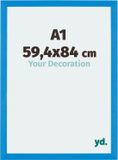 Your Decoration - Cadre photo A1 59,4x84 cm - MDF - Bleu clair - Mura