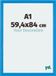 Your Decoration - Cadre photo A1 59,4x84 cm - MDF - Bleu clair - Mura