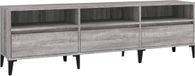 vidaXL Tv-meubel 150x30x44,5 cm bewerkt hout grijs sonoma eikenkleurig