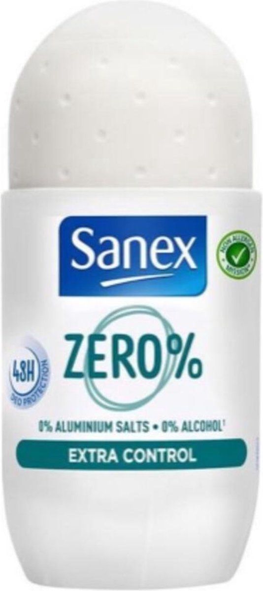Sanex Zero% Extra Control Deo Roll-On - 50ml - 6 stuks