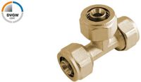 KIRCHHOFF MS Verloop T-Stuk - Blanco - 20 mm x 20 mm x 16 mm - Knelfitting Voor Meerlagen Buis