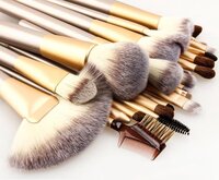 Evvie 24-delige make-up kwastenset - Beige/Goud | 8720088913215