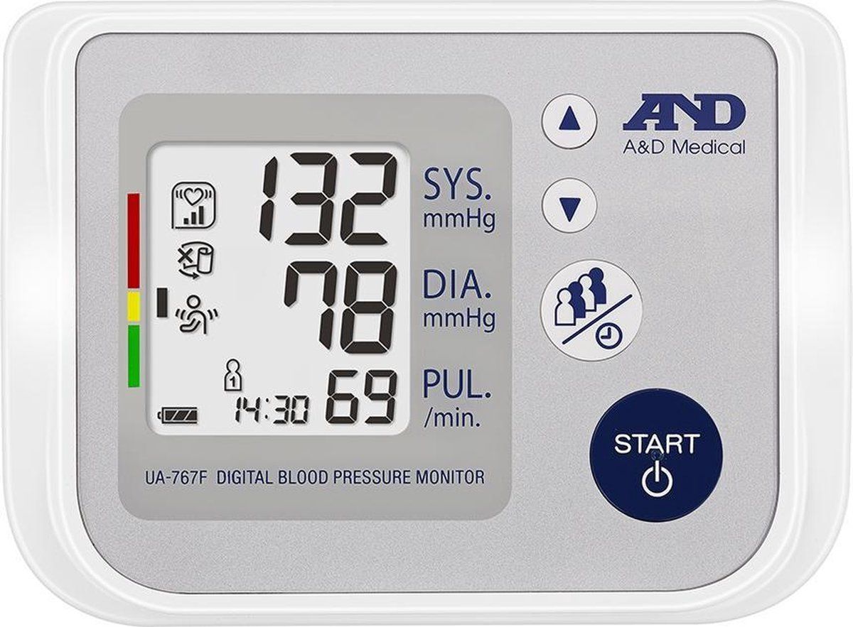 A&D Medical UA-767F Bloeddrukmeter - Bovenarm - Wit