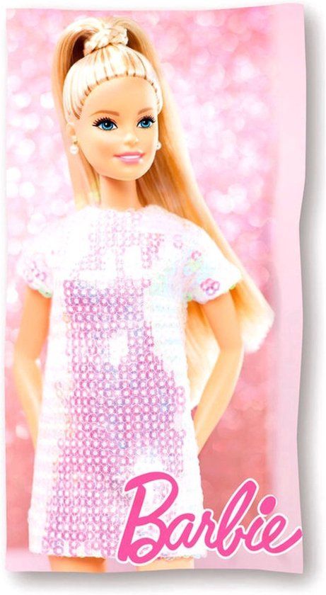 4KidsOnly Barbie Strandlaken Roze Polyester 70x140 cm