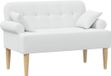 vidaXL Lovingseat met knoopge tuft Wit 120 x 65 x 79 cm Stof