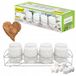 Maestro Set de pots à herbes en céramique élégants avec support (4x200ml)