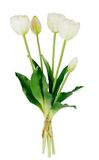Flair Flower Real-Touch Tulpenbos Kunstbloemen Lentedecoratie Pasen Decoratie Tulp Tulpenboeket Latex Kunsttulp Enkele Bloemen Kunstbloemen Bloemen Tafeldecoratie Decoratie Stambloem Zijden Bloemen, Crème