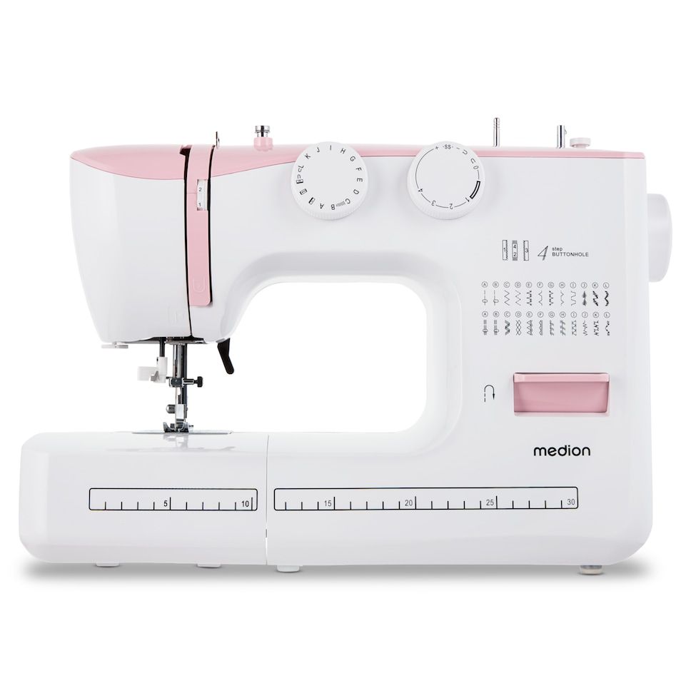 MEDION LIFE SM60 - Elektrische Naaimachine - Roze/Wit - 60 Steekpatronen - Vrije Arm - 60W