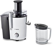 Bosch MES25A0 VitaJuice 2 Sapcentrifuge, 700 W, XL-vulschacht, roestvrijstalen microfilterzeef, schenktuit met DripStop, wit/antraciet