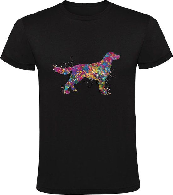 Golden Retriever Heren T-shirt - Zwart - 5XL - Katoen