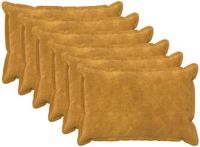 vidaXL Kussensloop 6 stuks HOUTEN Geel 50 x 80 cm Katoensatijn