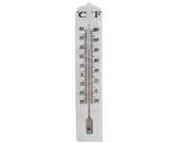 Gerimport Thermometer - Kunststof - Wit - 40 x 6 cm
