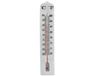 Gerimport Thermometer - Kunststof - Wit - 40 x 6 cm
