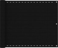 vidaXL Balkonscherm 75x300 cm HDPE Zwart