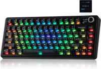 EPOMAKER x AULA F75 MAX - Noir - Clavier Mécanique Sans fil - RGB - 75% - QWERTY - Clavier de jeu