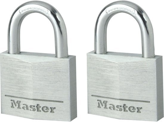 Masterlock 2x aluminium hangslot 30mm x 5mm 9130EURT