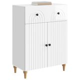 vidaXL Dressoir Hoogglans Wit 66 x 34,5 x 90 cm Bewerkt hout