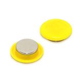 FIRST4MAGNETS F4M30ND2-YELLOW-2 Geel Power Notice Board/Planning Magneet (30mm Dia x 11mm hoog) (Pack van 2)
