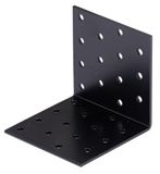 Alberts 329464 gatenplaathoek zwart plastic coating-80 x 80 x 80 x 2,5 mm, zwart