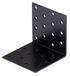 Alberts 329464 gatenplaathoek zwart plastic coating-80 x 80 x 80 x 2,5 mm, zwart