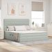 Maison Exclusive - Lit avec rangement et matelas gris clair 160 x 200 cm velours
