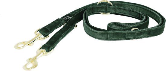 Honden lijn velvet dennen groen maat S 2m