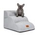 Merkloos / Sans marque Holland Connections Hondentrapje voor honden - 3 treden - Grijs - 40 x 60 x 40 cm