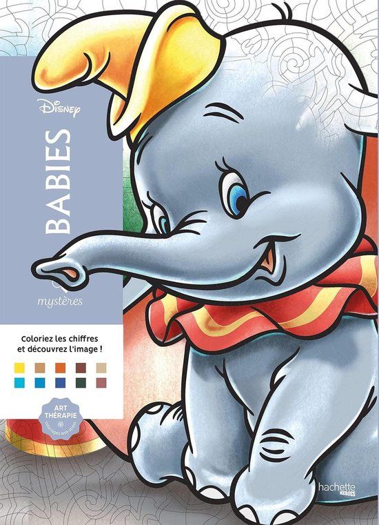 Coloriages Mystères Disney Babies - Kleurboek voor volwassenen - hachette - 128 pagina's