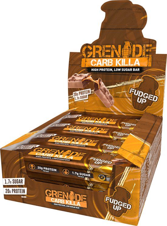 Grenade High Protein Low Sugar Protein Bar Fudged Up 12 x 60g