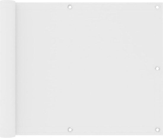 vidaXL Balkonscherm 75x600 cm Oxford stof wit