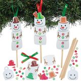 Baker Ross FN617 Sneeuwpop Marshmallow Mix & Match Decoratiepakketten – Set van 8