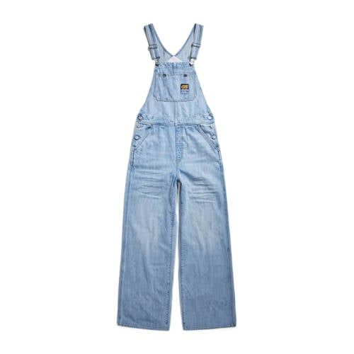 G-Star RAW High Waist Straight Fit Tuinbroek - Sun Faded Cloudburst