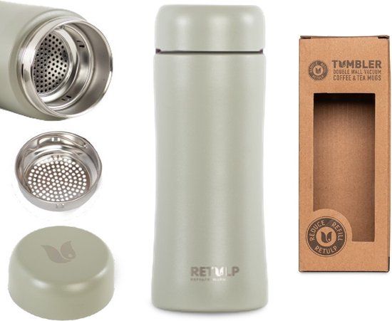 Retulp Tumbler - Thermosbeker - Vintage Green - 300 ml - RVS