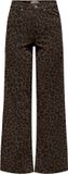 ONLY High Waist Wide Leg Jeans Panterprint Rood