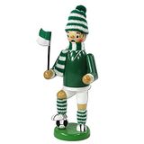 Dekohelden24 Rookman als voetballer met groen/witte outfit, ca. 20 cm, 520361, groen/wit
