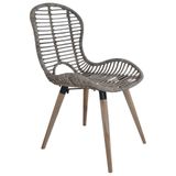 VidaXL Eetkamerstoelen 2 stuks Rotan/Hout Bruin