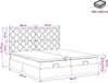 vidaXL Ottoman Bed with Mattress and Headboard, 2-Piece, Cream Fabric