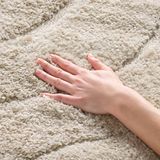 Safavieh Florida Shag Collection Vloerkleed - 1,2 cm x 1,25 cm, crème en crème, niet-pluizend en onderhoudsvriendelijk, 3 cm dik, ideaal voor ruimtes met veel verkeer in woonkamer, slaapkamer