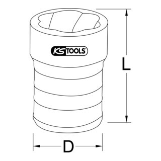 KS Tools KS Tools 1/2" spiraalprofiel dopsleutel, 23mm Aantal:1