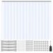 VEVOR 244x244cm Strokengordijnlamellen Pvc Transparant, 16 Stuks