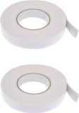 FX Tools Koopman International 4 rollen zelfklevende tape / plakband - 1,9 cm x 5 meter - dubbelzijdig - wit