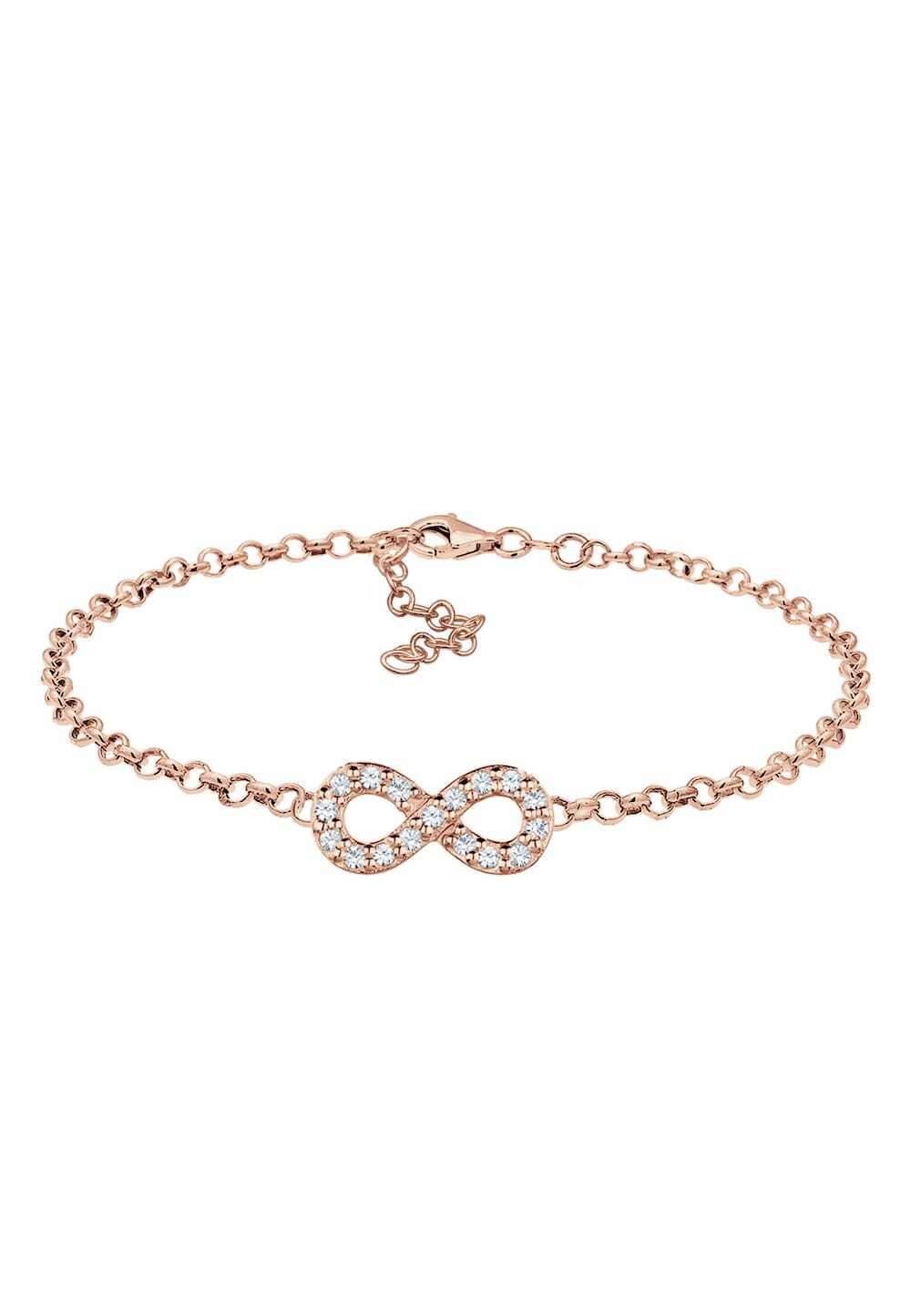 Elli Elli Elli Armband Dames Infinity Symbol Infinity Basic met Kristallen in 925 Sterling Zilver Armbanden