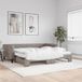 Maison Exclusive - Lit gigogne avec matelas, couleur taupe, 100x200 cm, revêtement en tissu