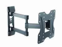 Gembird Full-Motion TV Wandbeugel – Voor 23–42 Inch TV, Zwart, VESA Compatibel, Uitbreidbaar 56–415 mm, Kantel & Zwenkbaar, Inclusief Installatiekit