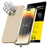 NEW'C 3 x Screen Protector voor iPhone 14 Pro (6,1 inch) en 3 x Camera Lens Protector