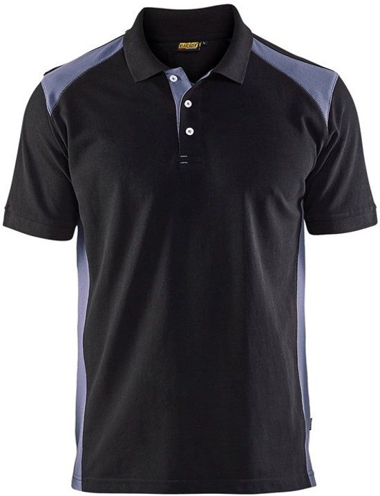 Blåkläder Polo Piqué - Zwart/Grijs - 7330509396674