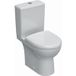 Geberit – Cuvette WC à poser Rimfree sans bride – Abattant en Duroplast – Réservoir réversible pour alimentation latérale – Volume de chasse 6/3l