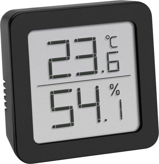 TFA Dostmann Thermo- en hygrometer Zwart